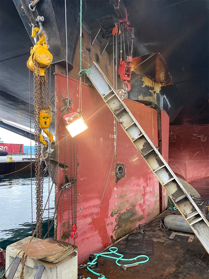 GSL Eleni - Rudder Securing Project